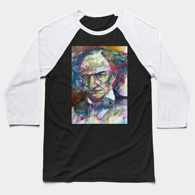 CHARLES BAUDELAIRE - watercolor portrait .5 Baseball T-Shirt by lautir